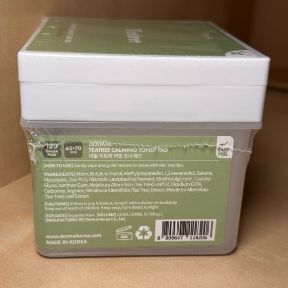 Teatree Calming Toner Pads | 120 Pads | SEALED | Korean Skin Care - Picture 4 of 4
